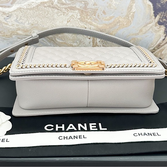 Chanel Caviar Quilted Chain Around Medium Boy Flap - Picture 11 of 16